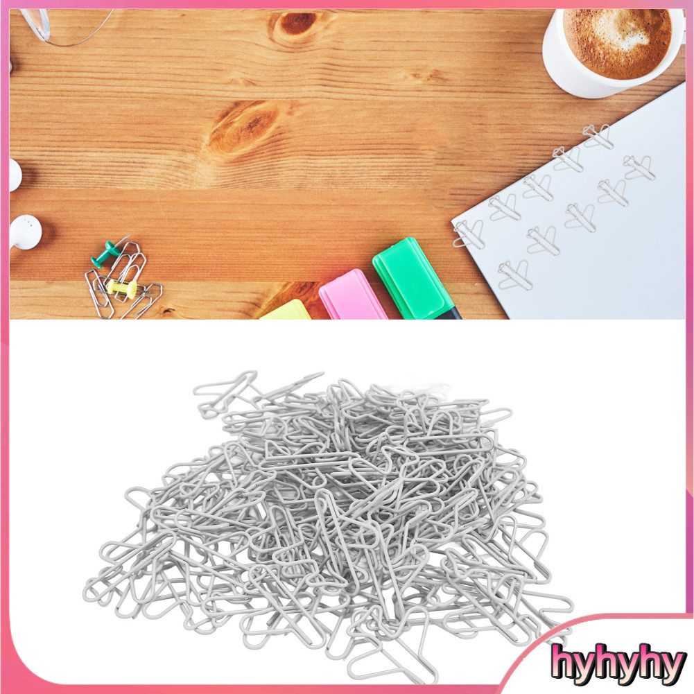 Hyhyhy aqxreight Aircraft S Cl Cute Sm Papercl para escritório, escola, organizadores de mesa em casa, clipes de prata,