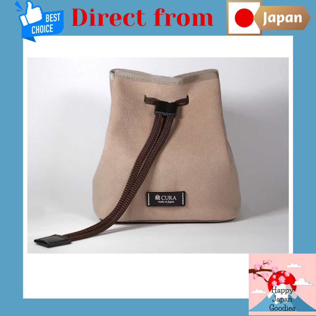 SANAI Kura CURA Camera Pouch Suede CCPS-100 | Drawstring Camera Bag | Made in Japan | Ultrasuede® Eco-Friendly Material | Mirrorless Compact Camera Case [Direct from Japan]