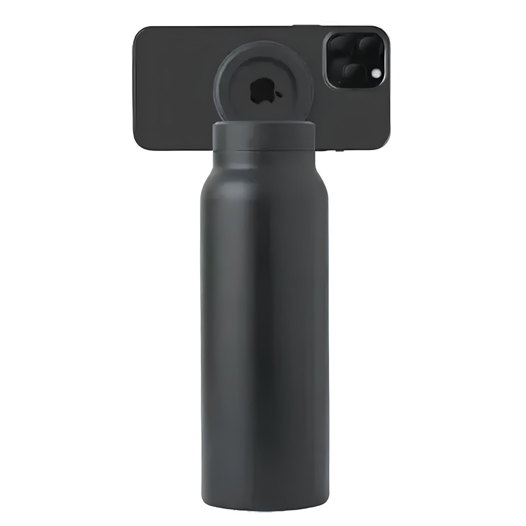 Garrafa Inox Isotérmica com suporte Magnético P/ Celular 800ml