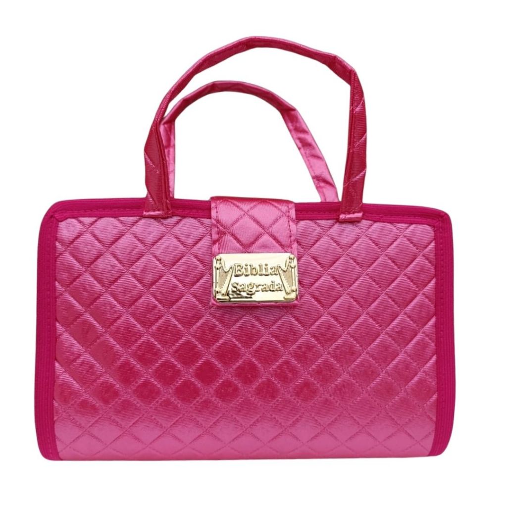 Bolsa Capa para Bíblia Média com Alça de Mão e Botão Magnético Croco - N° 11
