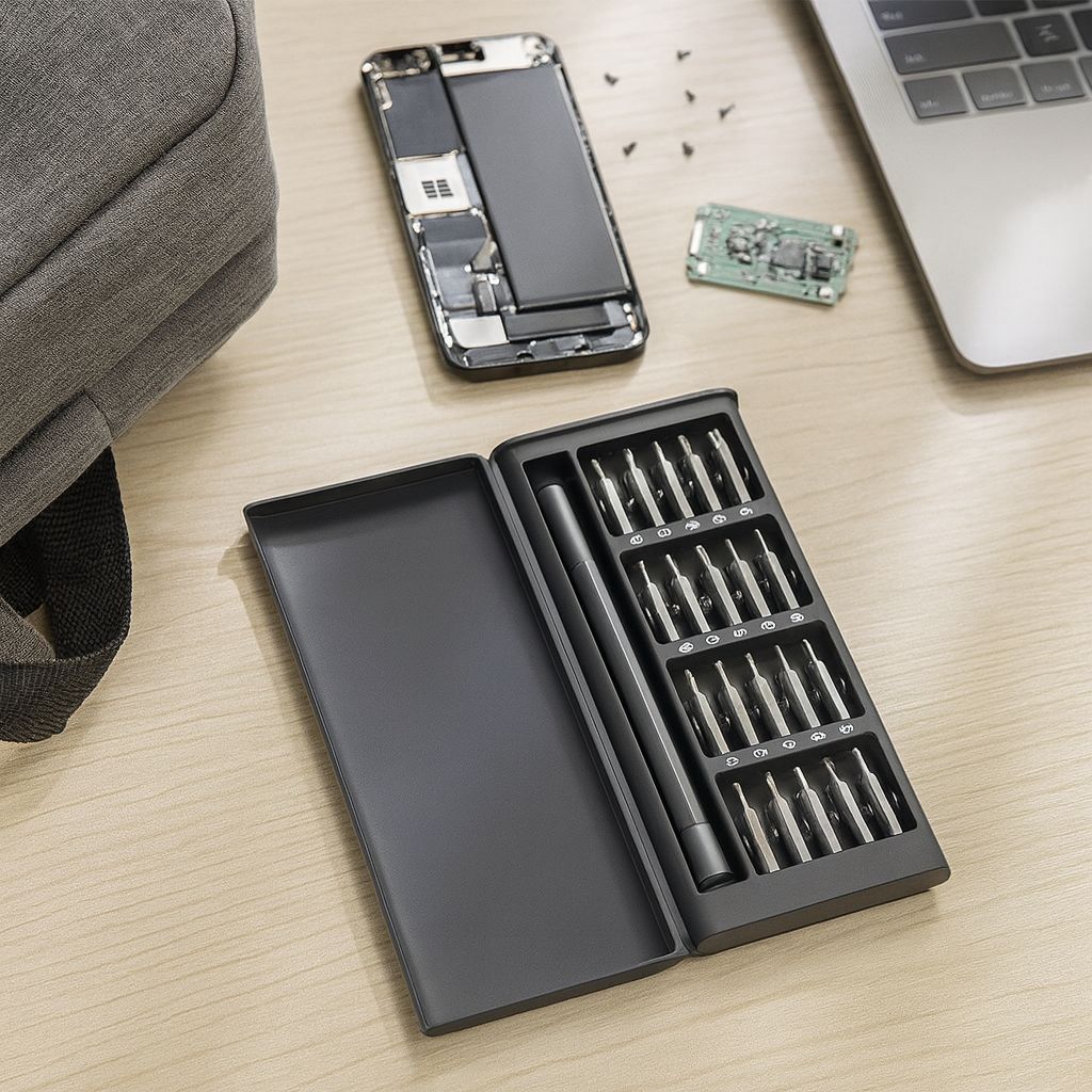 Kit Chaves de Precisão 24 em 1 Ferramentas Magnéticas Profissionais Eletrônicos Celulares Notebooks