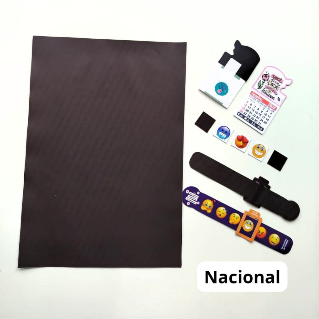 10 Folhas de Manta Magnética Adesivada para Calendário - Ima Adesivo - Tamanho A4