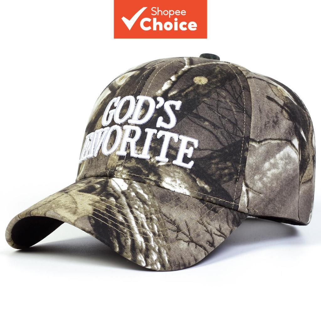 Unissex Favorito Do Deus Bordado Ajustável Lavagem Camuflagem Chapéu Hip Hop Bonés Primavera Outono Esportes E Acessório