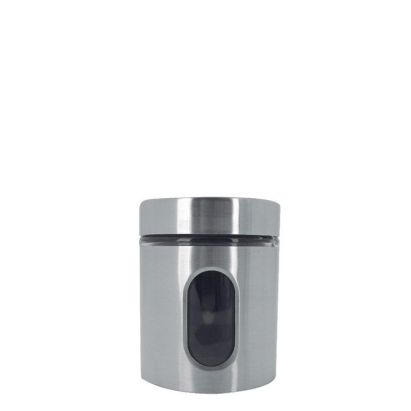 POTE INOX 0,63L C/ VISOR VIDRO - CAIXA C/ 12 PEÇAS
