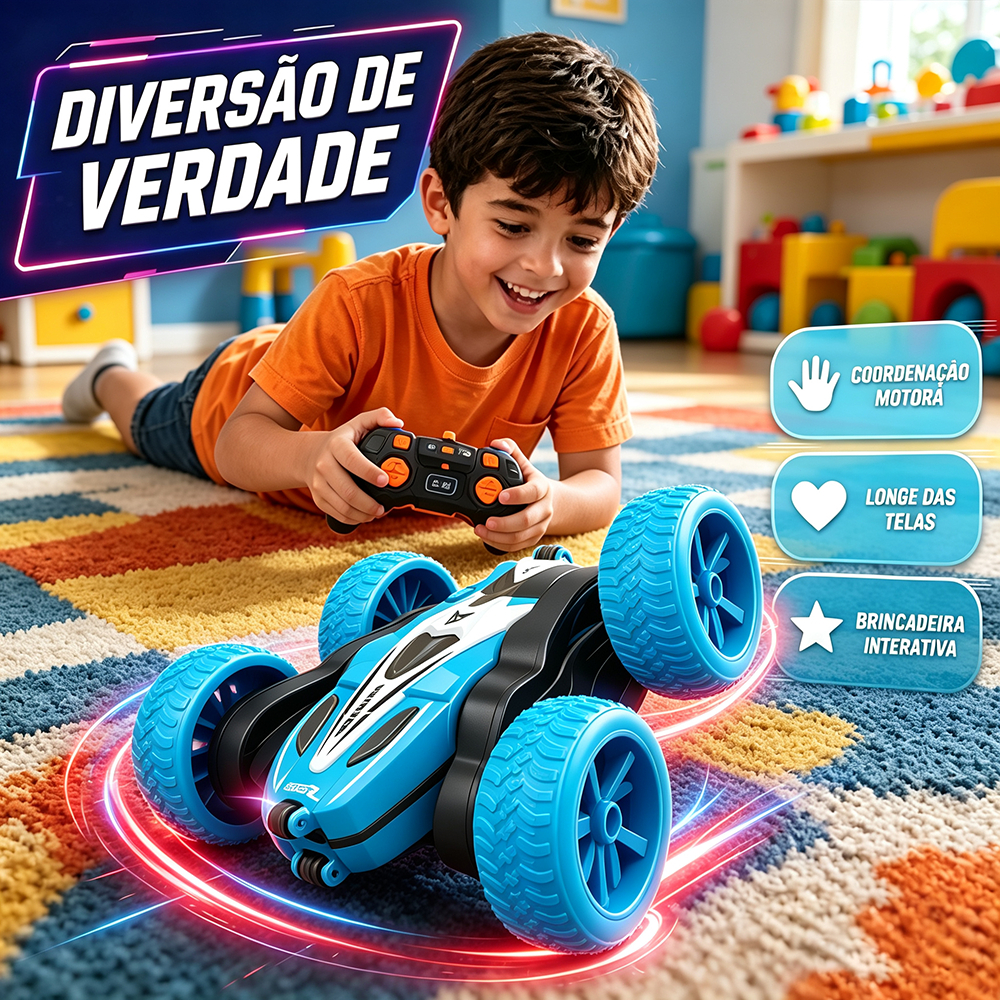 DLI Remote Control Car Pirueta 360o Rotation Crazy Rechargeable Toy With Lights