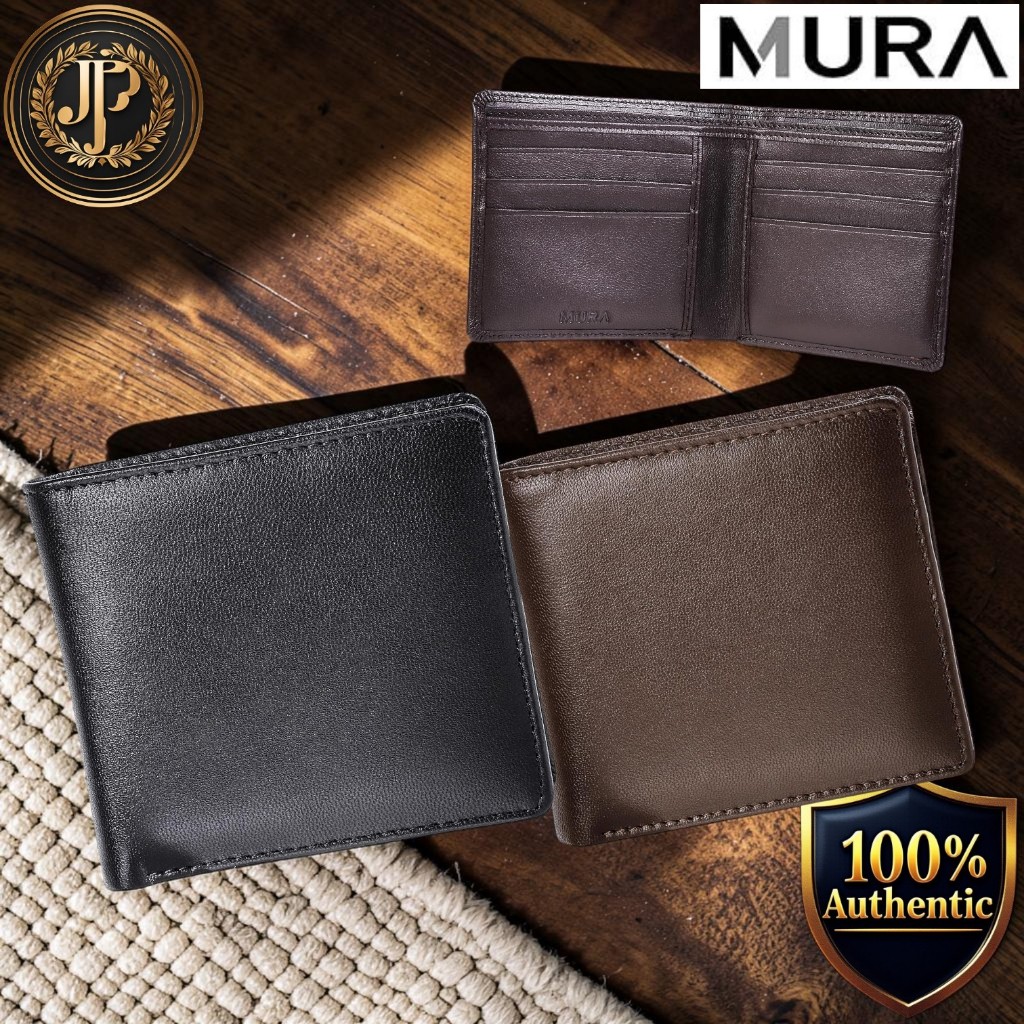 [MURA] Men’s Genuine Leather Wallet — Long or Bifold, Slim & Lightweight, Large Capacity