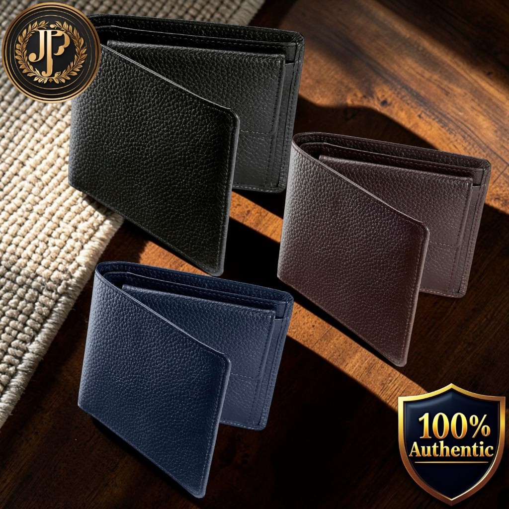 [Tokyo Shitamachi] Kobo Men Bifold Wallet Genuine Tatsuno Pebbled Leather Large-Capacity Card Holder