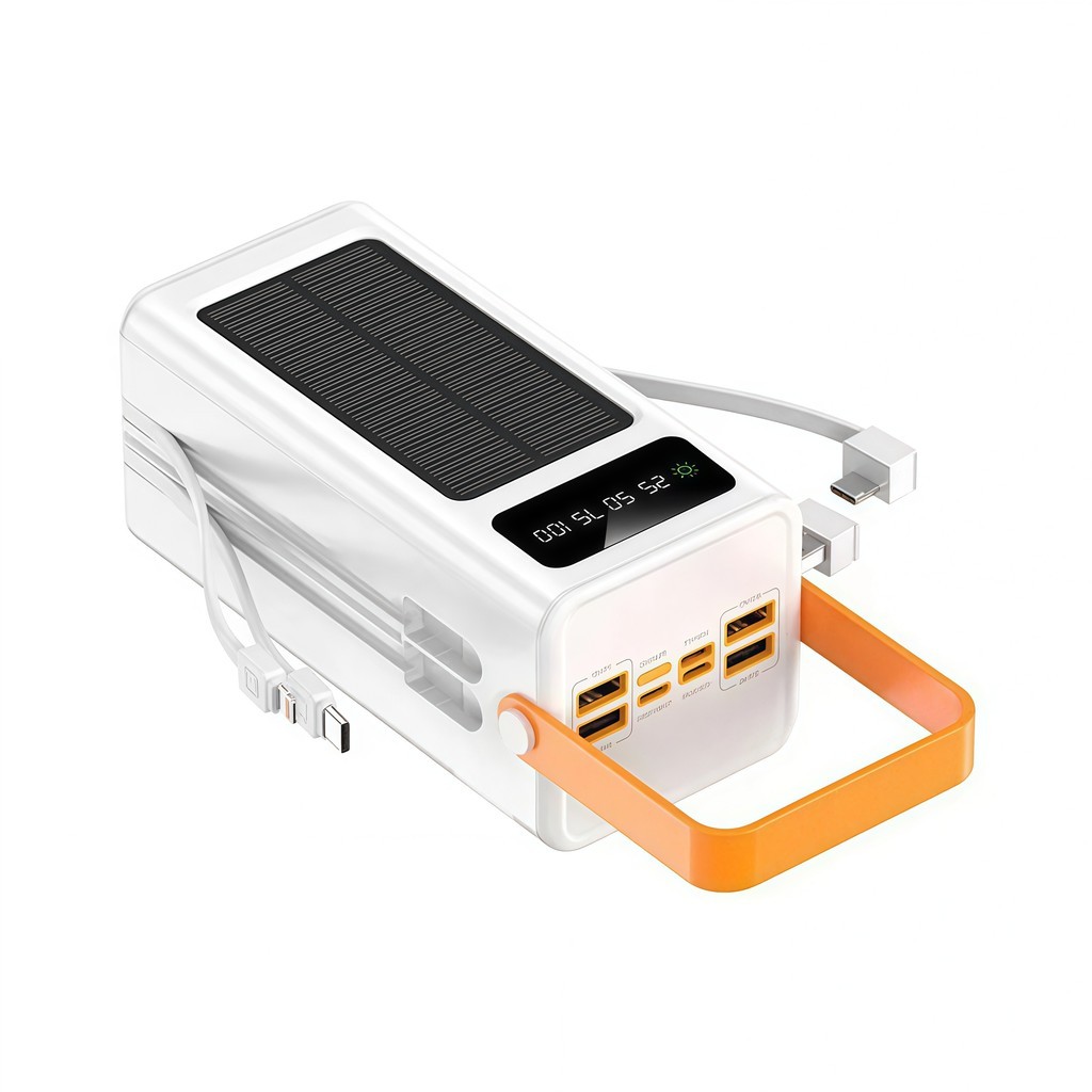 Power Bank Solar 50000mAh Carregador Portátil com USB Tipo-C e LED ACHEI GLAM