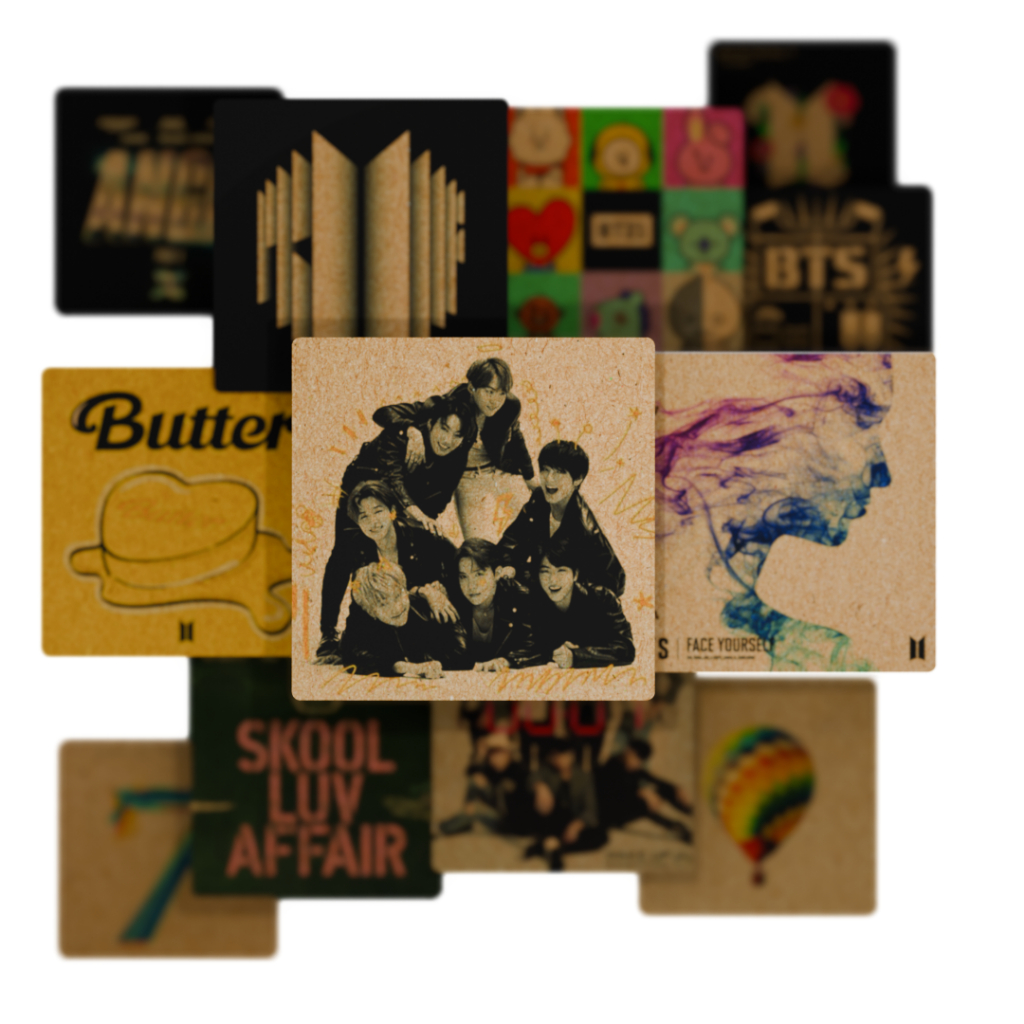 QUADROS MDF 20X20CM BTS ALBUNS KPOP MUSIC