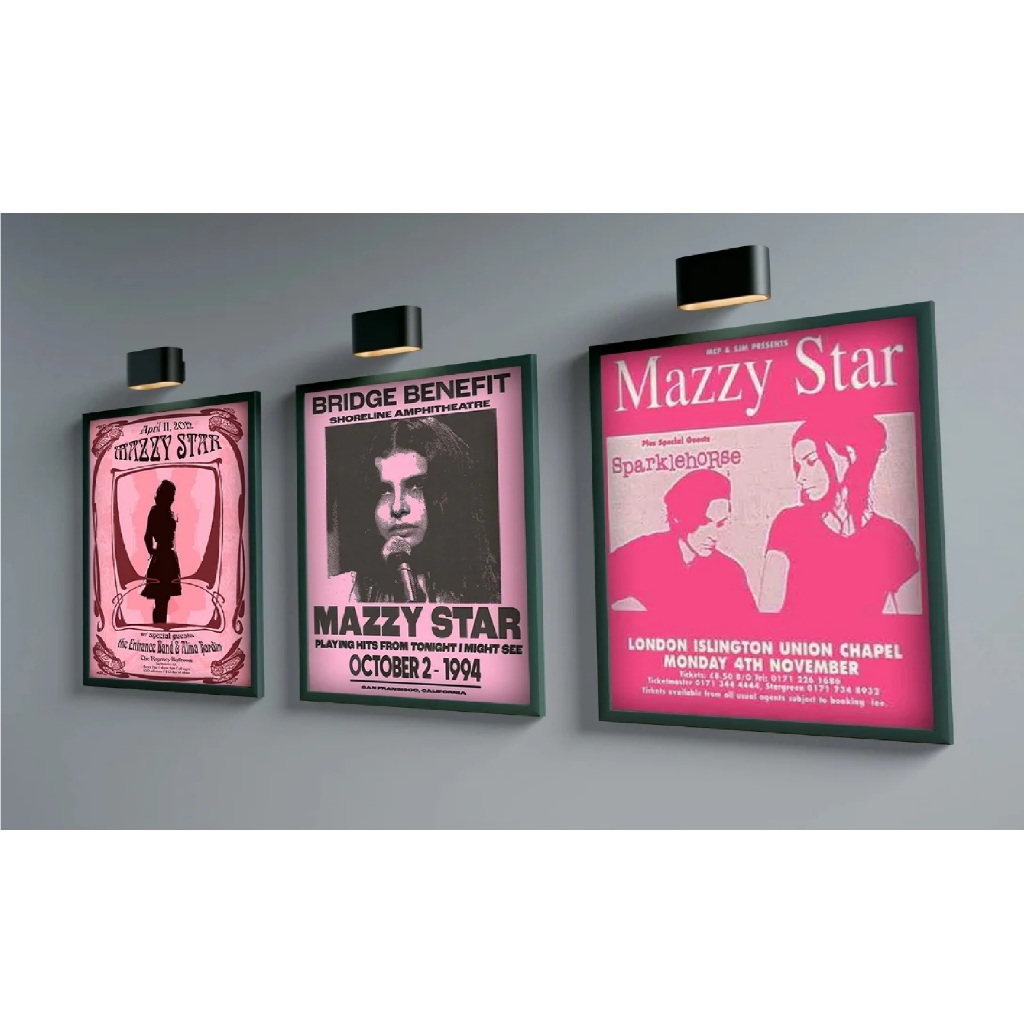 Quadros decorativos Pop Punk Band Music Album Posters, Mazzy Star, estética (3 peças)