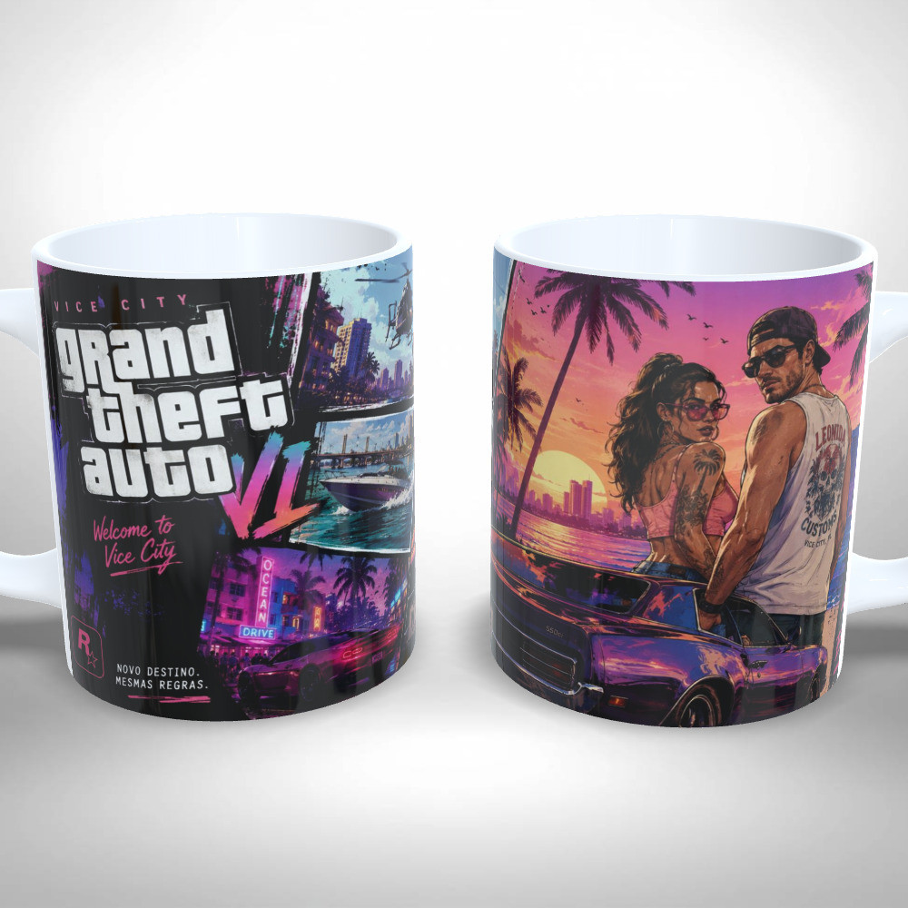 Caneca Premium Personalizada - Grand Theft Auto 6 GTA 6
