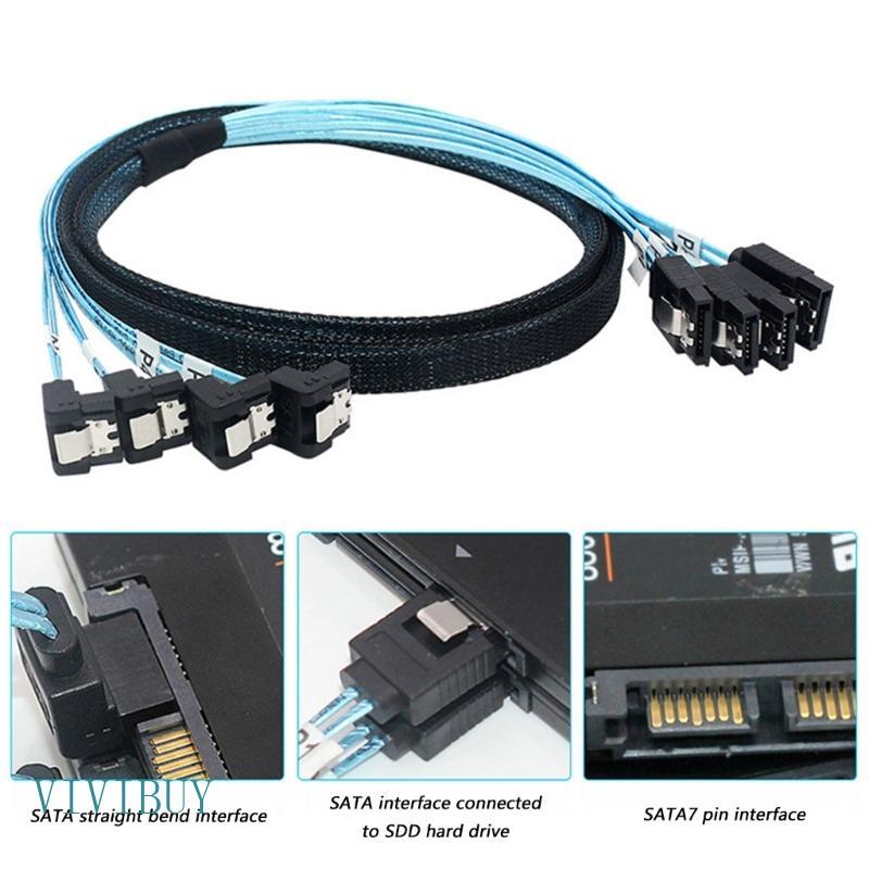 VIVI Fast Speed SAS4 0 4 Portas Ângulo Reto 90 Graus Para Servidor PC
