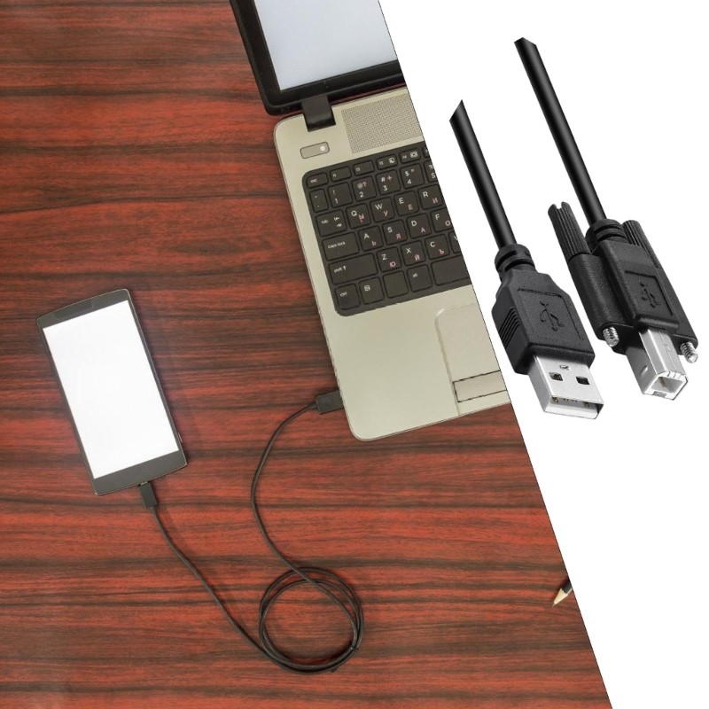 SK Professional Fast Speed Srew Panel Mount USB2 0 Tipo A Para B USB