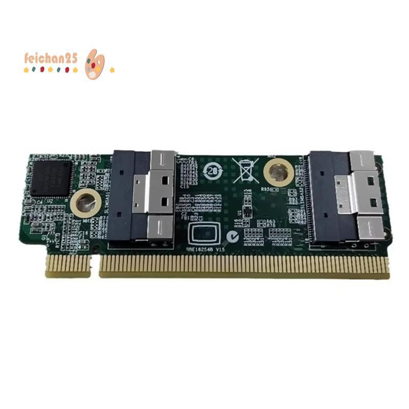 [Fast F] SFF-8654 Placa De Extensão Para Conversores PCIe X16 Suporta Interfaces Converter Adaptadores De Cartão Servido