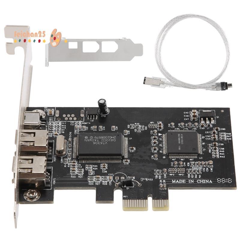 [Fast F] Placa PCI-E Express Firewire , Controladora IEEE 1394 Com Cabo Para Vídeo , Transmissão De Áudio , Etc .