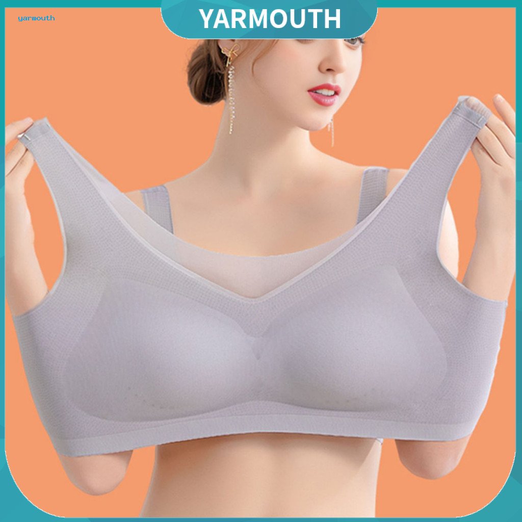 Breathable Women Bra Comfortable Ultra-thin Ice Silk Wireless for Plus Size Lifting Bralette Summer Sleep Wear Lightweig