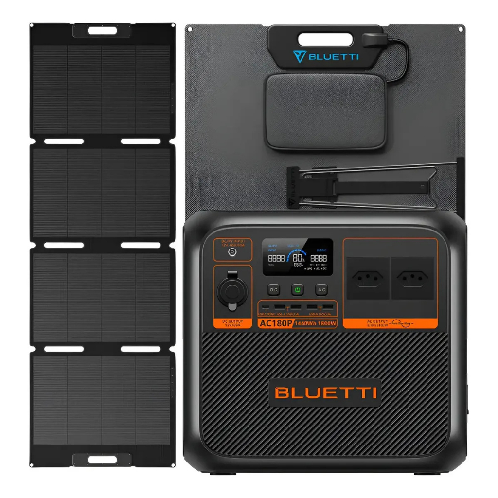 Kit Estação Energia Gerador Bluetti Ac180p Placa Solar 220w