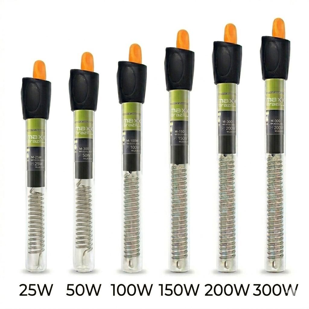 Aquecedor Com Termostato Maxxi Para Aquário Submersível 25w 50w 100w 200w 300w 500w Original