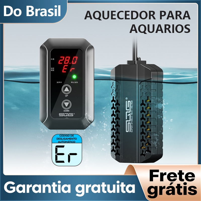 Newpet Aquecedor para Aquário 50W/100W com Termostato Aquatank Hobby Até 60L