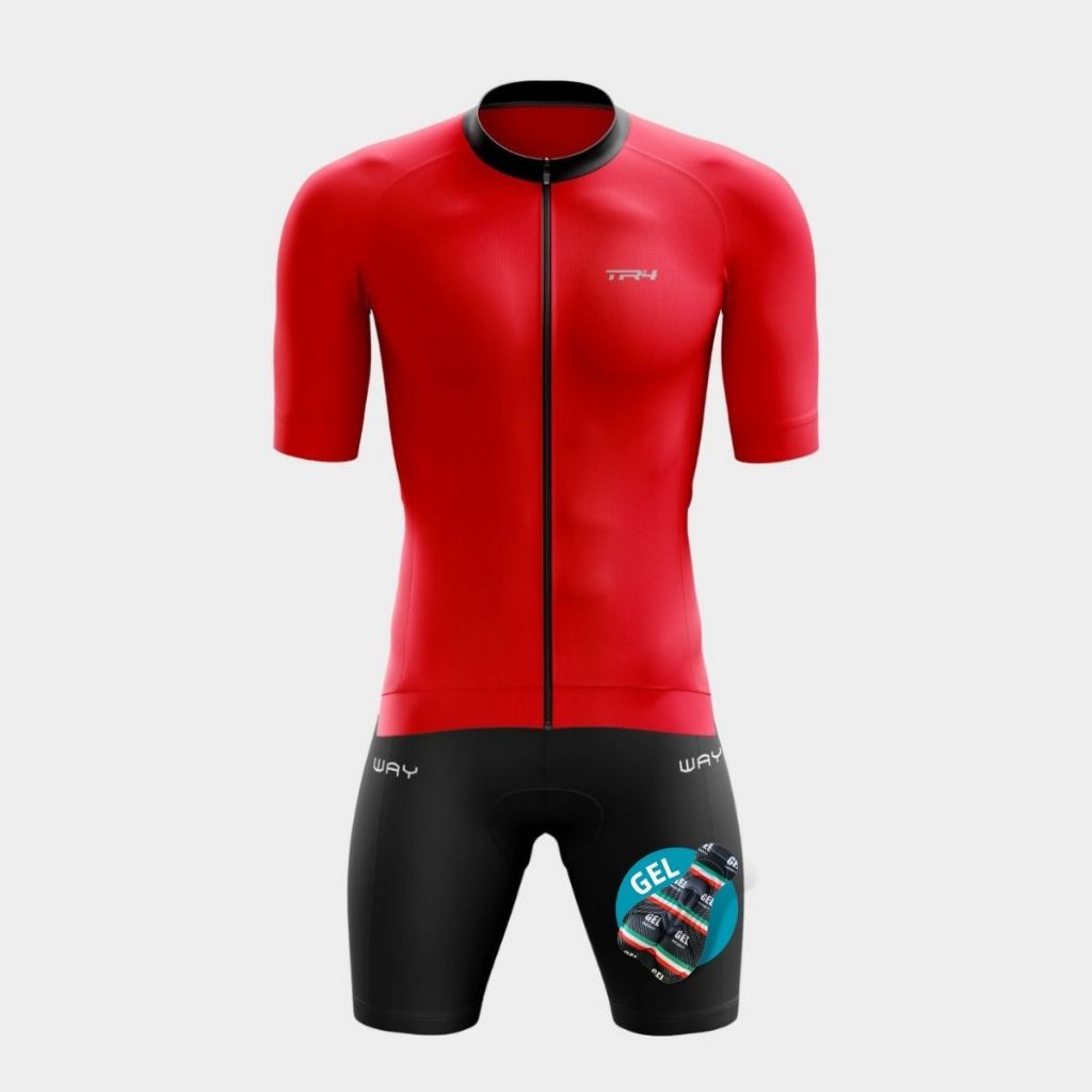 Conjunto Masculino Bike Ciclista Camisa Premium Manga Curta Bermuda Gel Elite Speed Mtb