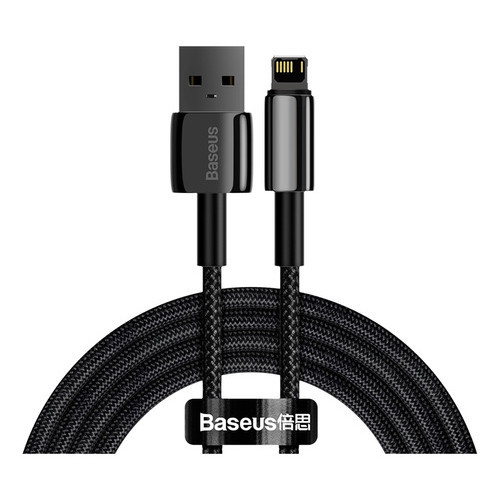 Baseus Cabo USB para Lightning Tungsten Fast Charging 2.4A 2m Carregamento Rápido iPhone Ultra Resis