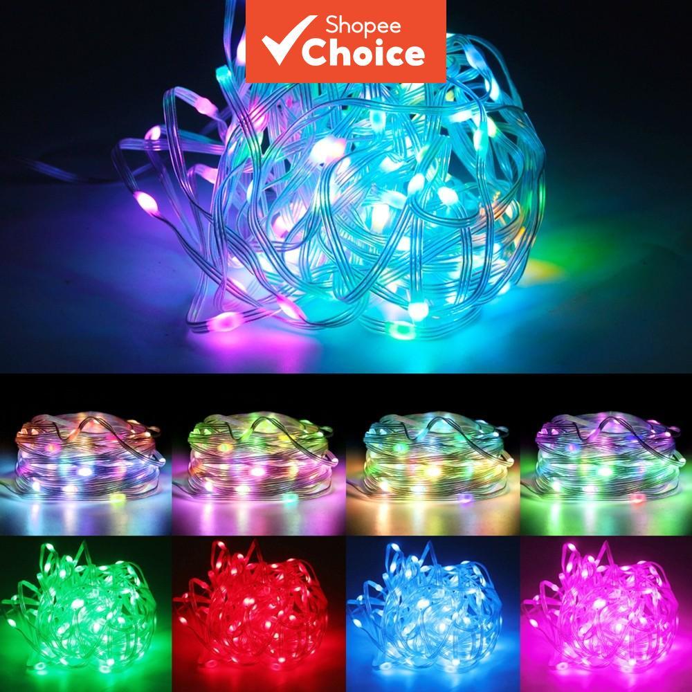 5V USB Smart RGBIC WS2812b LED String 10M 100 LEDs Fada Luz Decoração Casa Externa Sincronização com Música Banco de