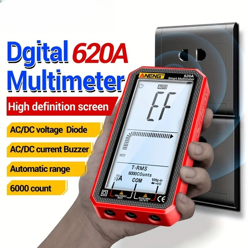 Multimetro Digital Caneta Tensão Amperimetro Kit 6000counts Ture RMS AC DC NCV