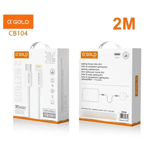 Cabo Lightining Agold Turbo 30w Pd30w Cb104 2 Metros Origina