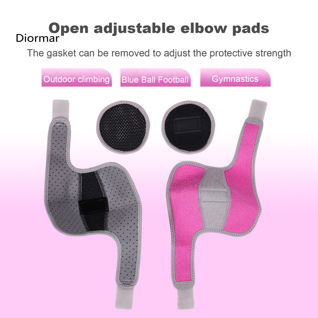 Sports Arm Protectors Children Elbow Pads 2 Pcs Kids Breathable Shockproof Anti-slip Brace with Detachable Silicone for