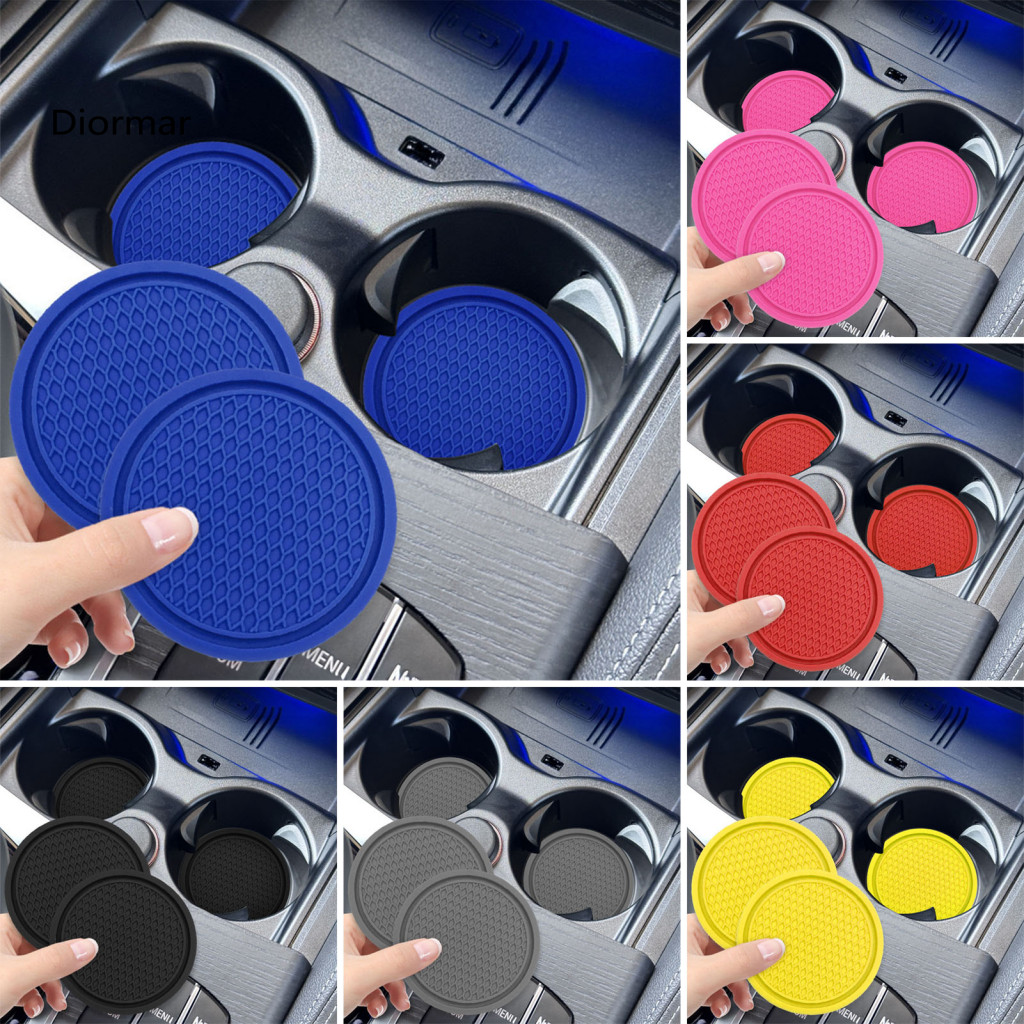 Honeycomb Texture Cup Holder Stable Car Drink 2pcs Anti-slip Pads with Design Organizer for Bottles Phones – for Comfo
