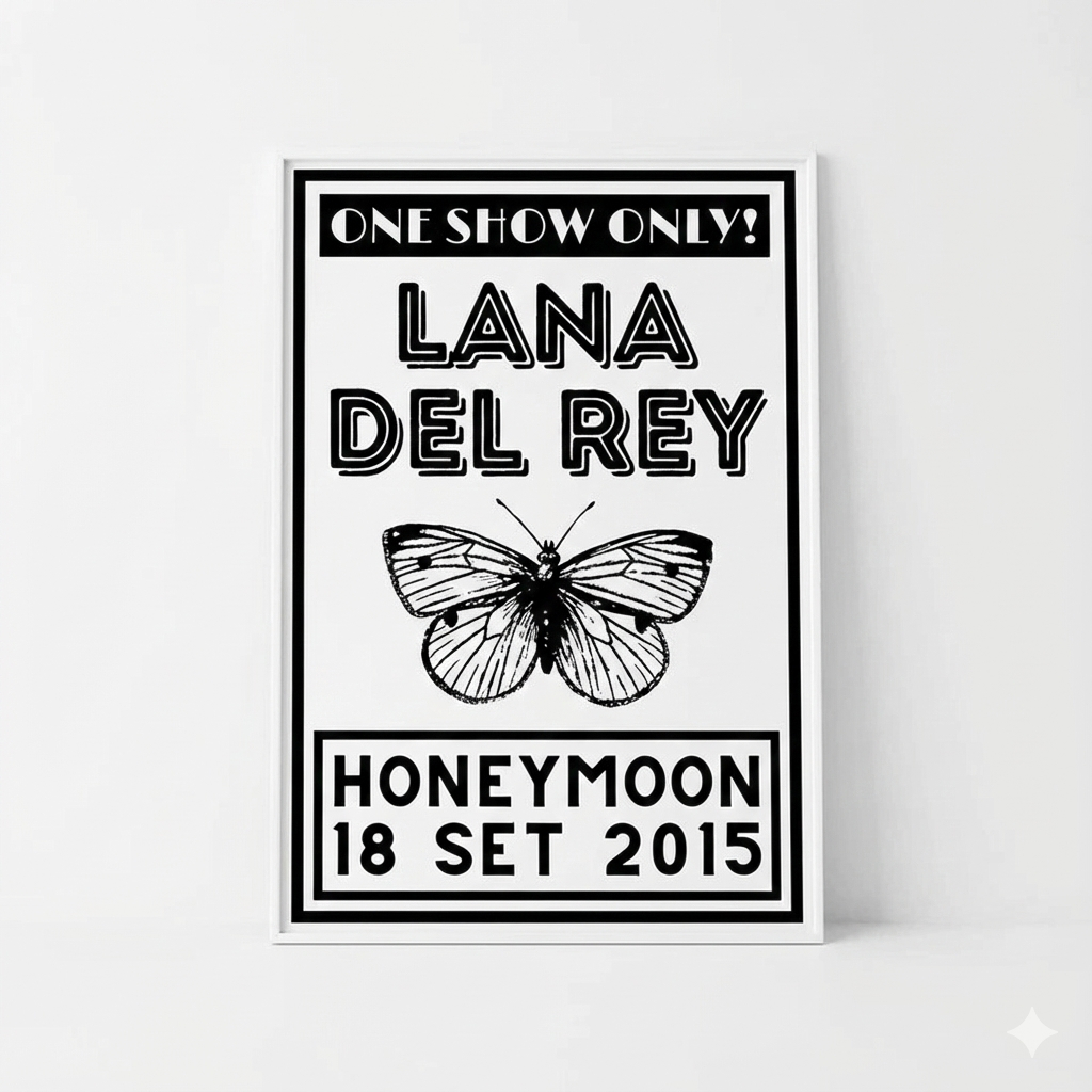 Quadro decorativo  Lana Del Rey Trendy Álbum de Música, Capa Born to Die 1peça 40x60
