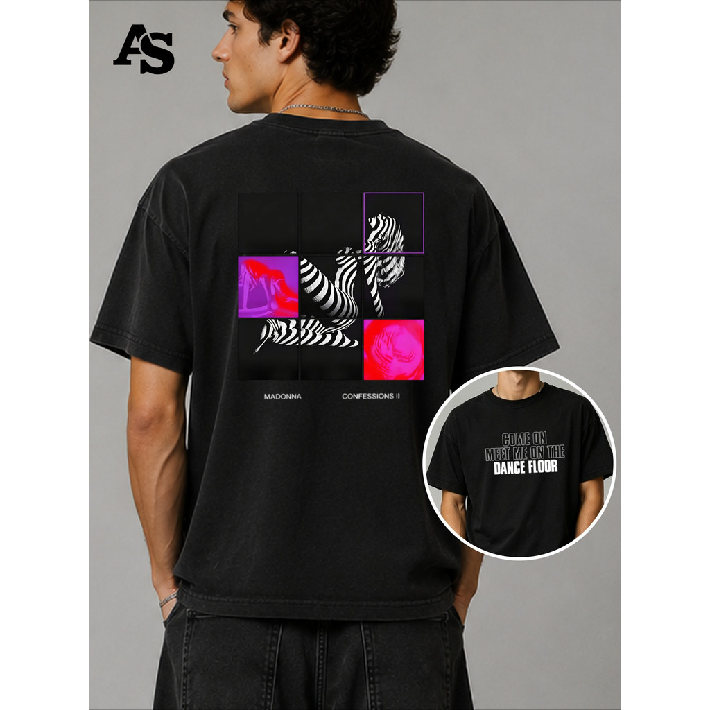 T-shirt de Verão Casual Fashion Trendy Madonna CONFESSIONS II Album Tour 2026 Estampado T-Shirt  Vintage Fashion T-Shirt
