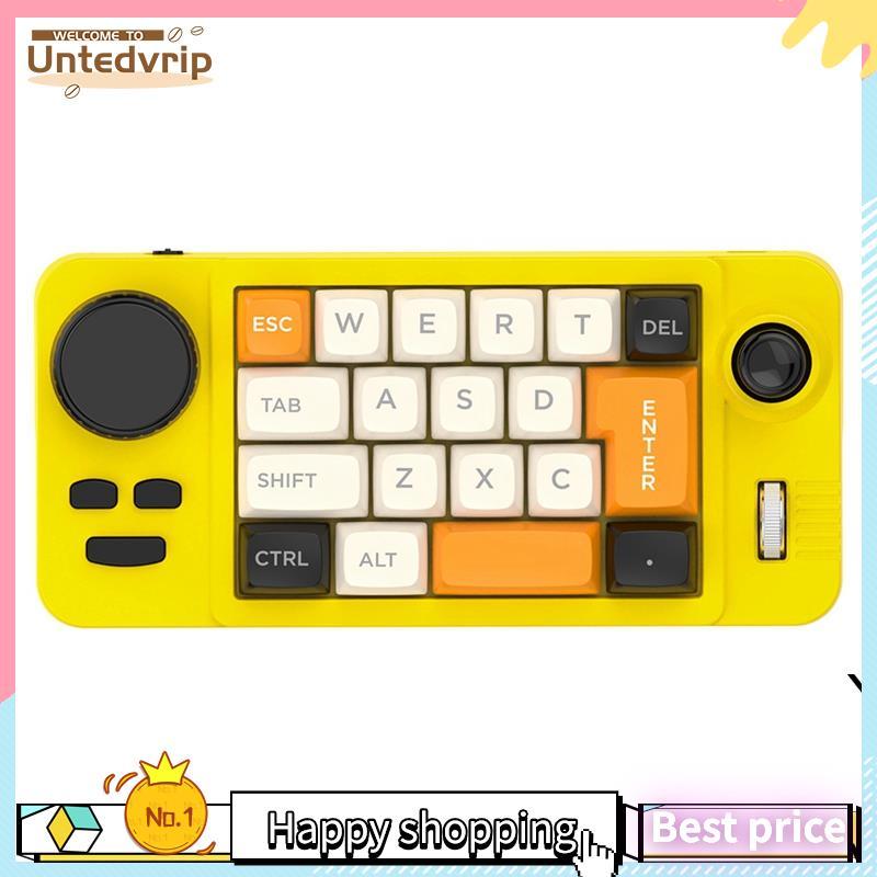 Teclado Para Jogos RGB Mecânico Com Fio Hot-Swappable Joystick De Roda Dupla Definido Macro De 19 Teclas Win10 C