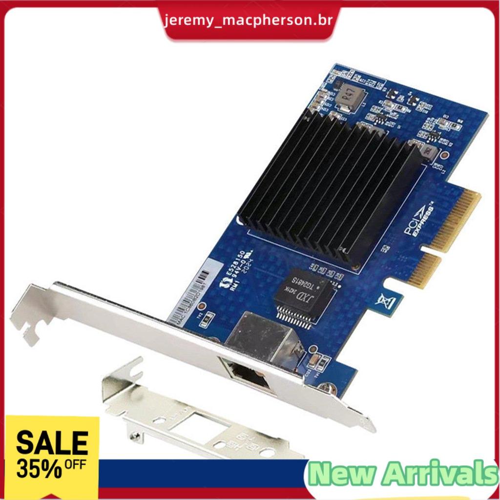 Placa De Rede PCIE 3.0 4X 10G AQC107 Servidor NIC Compatível Com X8/X16 Para Sistema Linux Win10/11