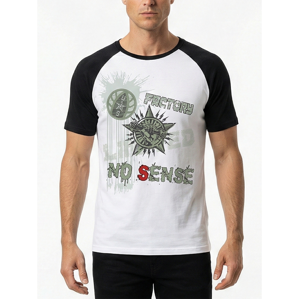 Camiseta Masculino Slim Raglan Factory - No Sense