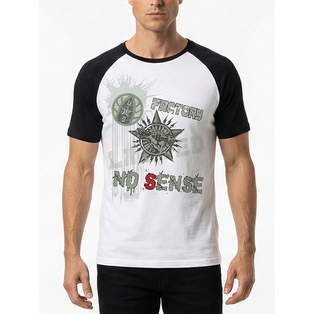 Camiseta Masculino Slim Raglan Factory - No Sense