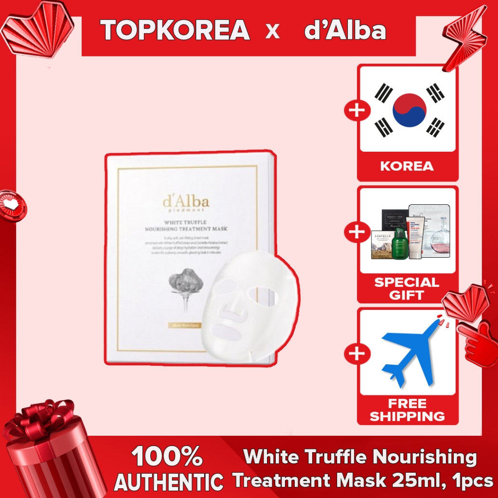 d'Alba 1pcs White Truffle Nourishing T.reatment Mask 25ml TOPKOREA Shipping from korea