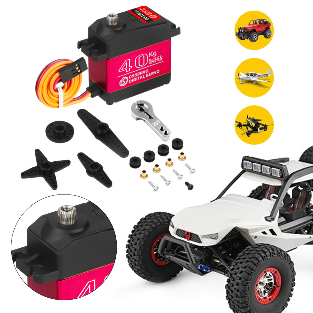 Carro RC 40KG Para Motor SERVO Digital De Alto Torque Robô De 1/10 1/8 [covdes.br]