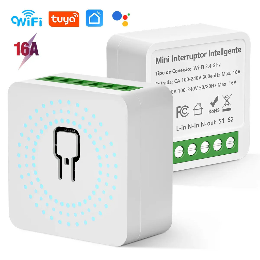 Interruptor Inteligente Wifi Forestry Mini 1ch 16a Alexa Tuya Smart Life Google Assistant Interruptor Inteligente Modulo