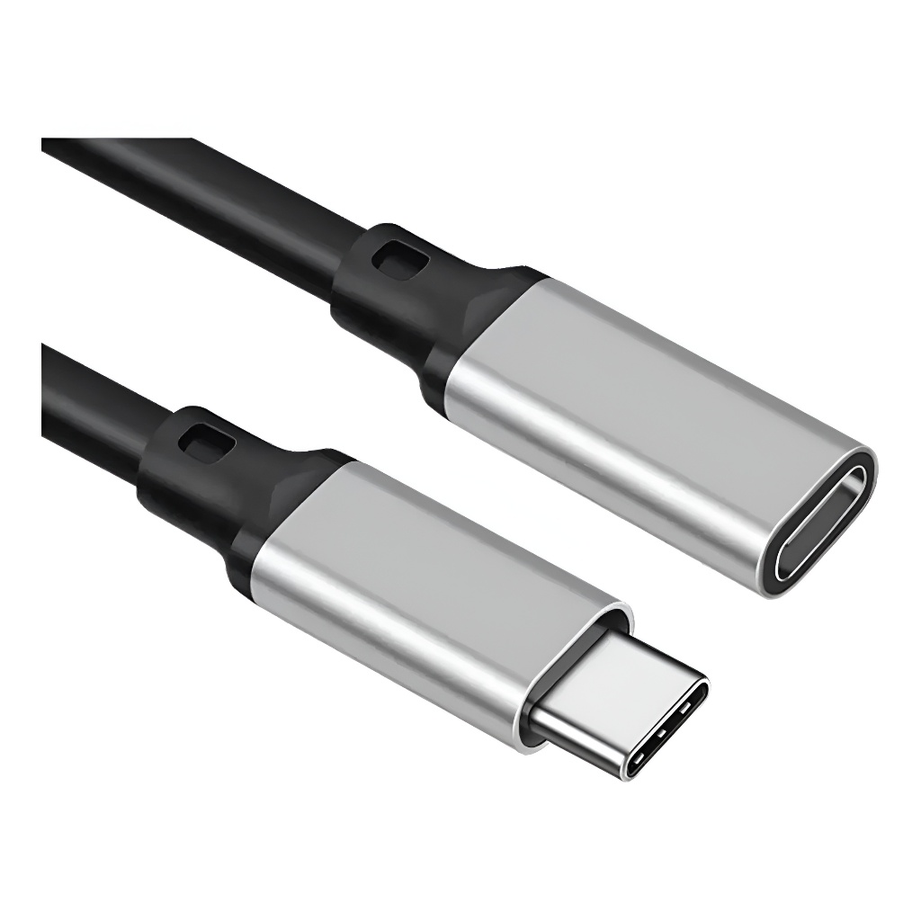 Cabo Extensor 2 Metros Usb Tipo C 4k 60hz Pd100w Para Dados Preto