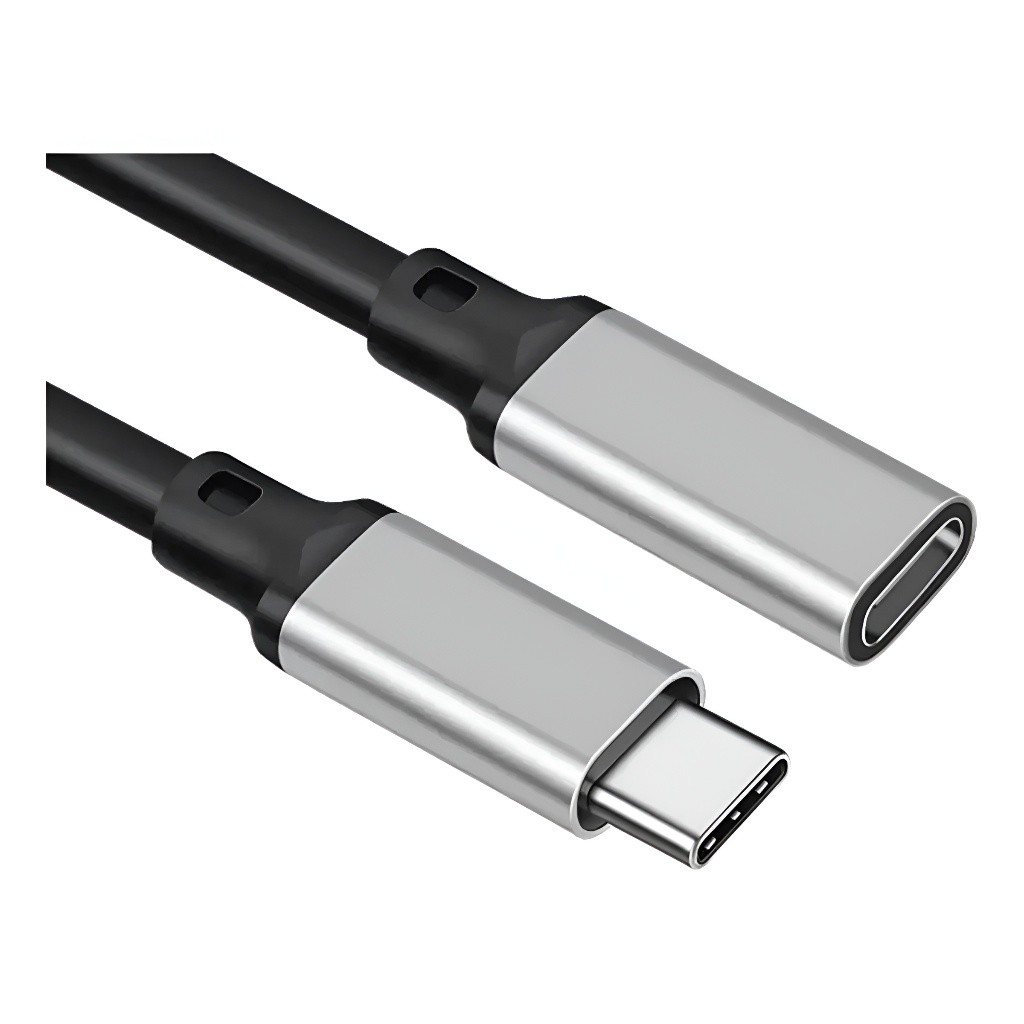 Cabo Extensor 2 Metros Usb Tipo C 4k 60hz Pd100w Para Dados Preto