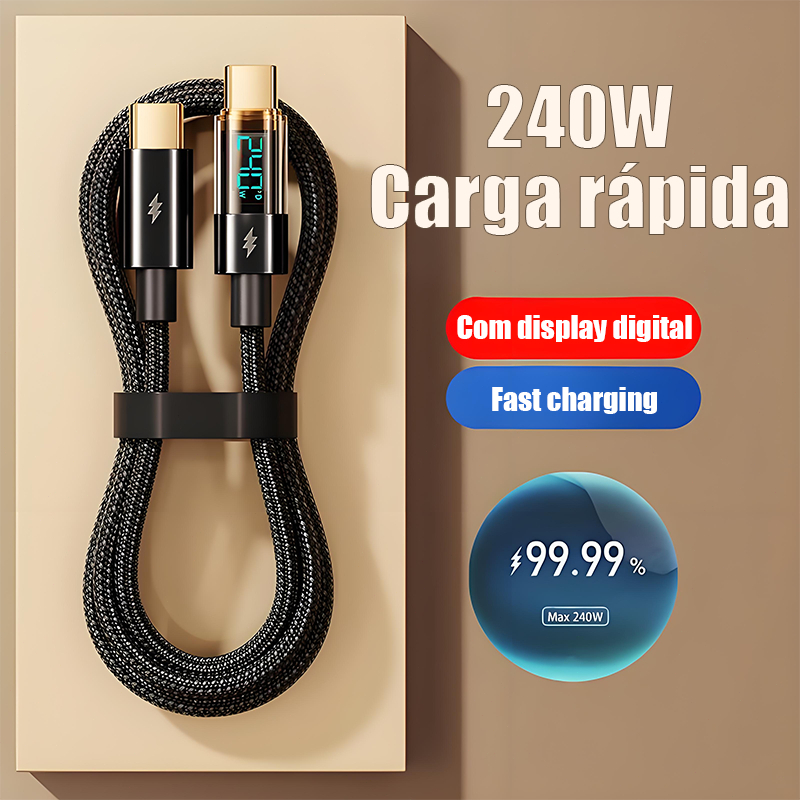 Carregador Rápido PD100W 66W USB-C para Android -A2