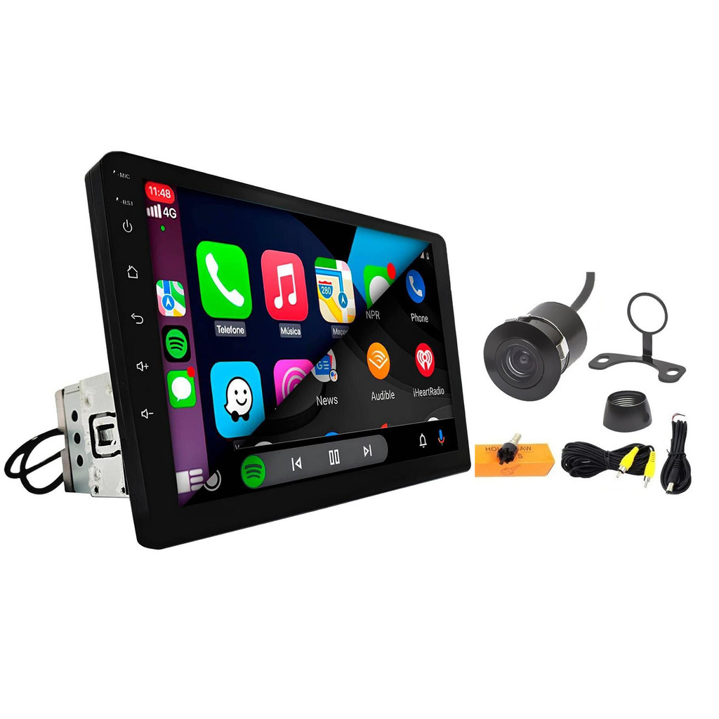 Central Multimidia Mp5 H-tech HT-9002CA 9 polegadas com camera de ré tela de Vidro 1 din Bluetooth espelhamento sem fio
