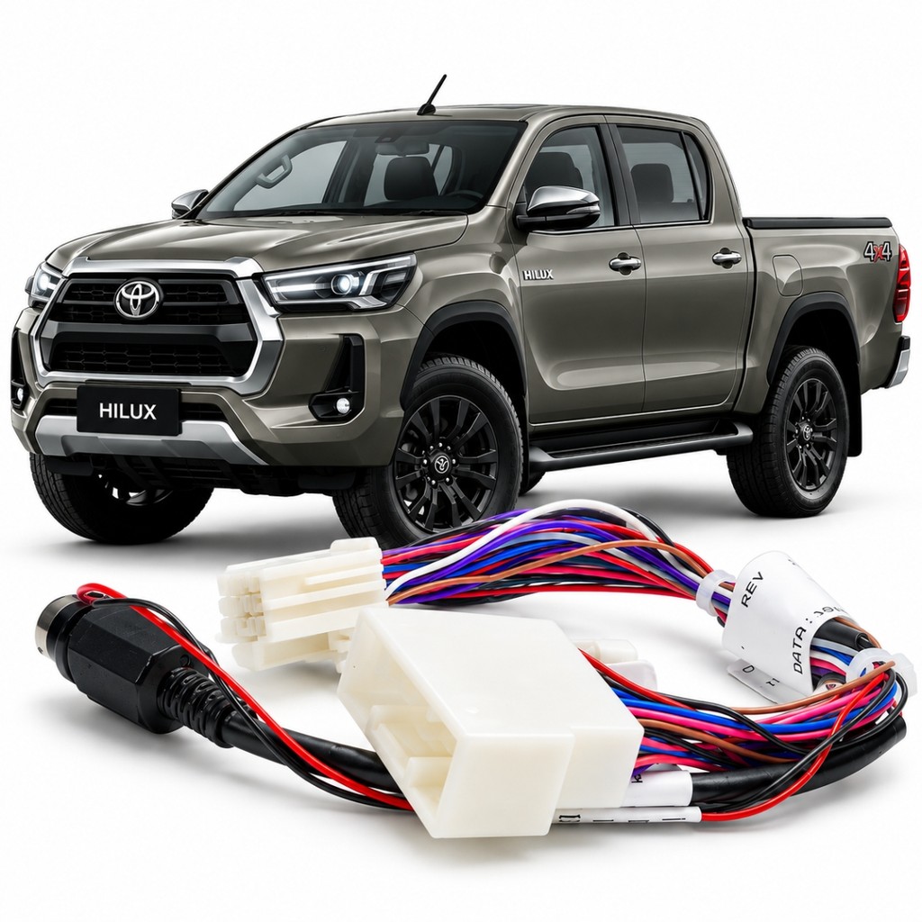 INTERFACE CÂMERA DE RÉ TOYOTA HILUX POWER PACK 2023 EM DIANTE FLEXITRON FIC TY-03