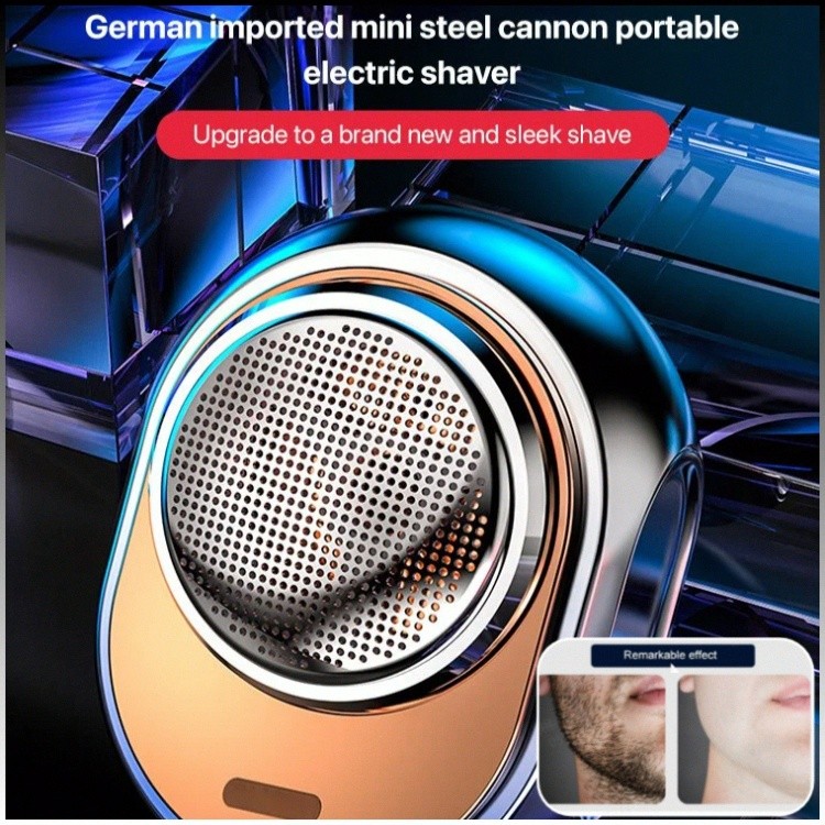 【USB Charging】JS German Imported Round Head Compact Electric Shaver Portable Shaver/Mens Shaver/Travel Shaver