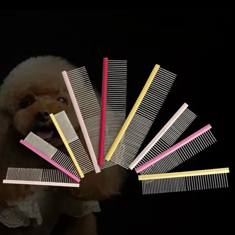 Light Aluminum Pet Comb Pet Accessories Hair Removal Stainless Steel Pins Dog Grooming Comb Hair Trimmer Brush Dogs/Cats