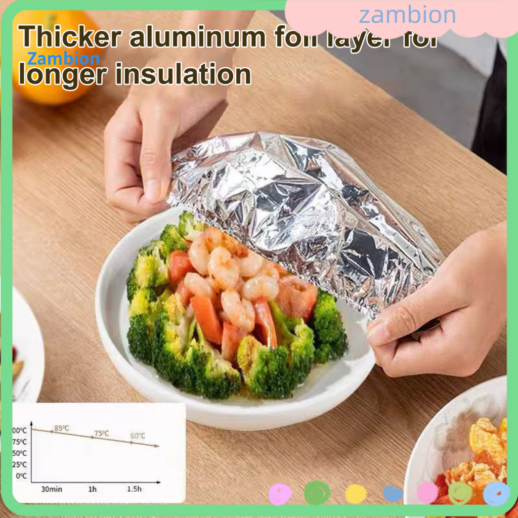 Insulation Cover for Food Containers Heat-resistant Bowl 30/50pcs Reusable Aluminum Foil Covers Elastic Kitchen Storage