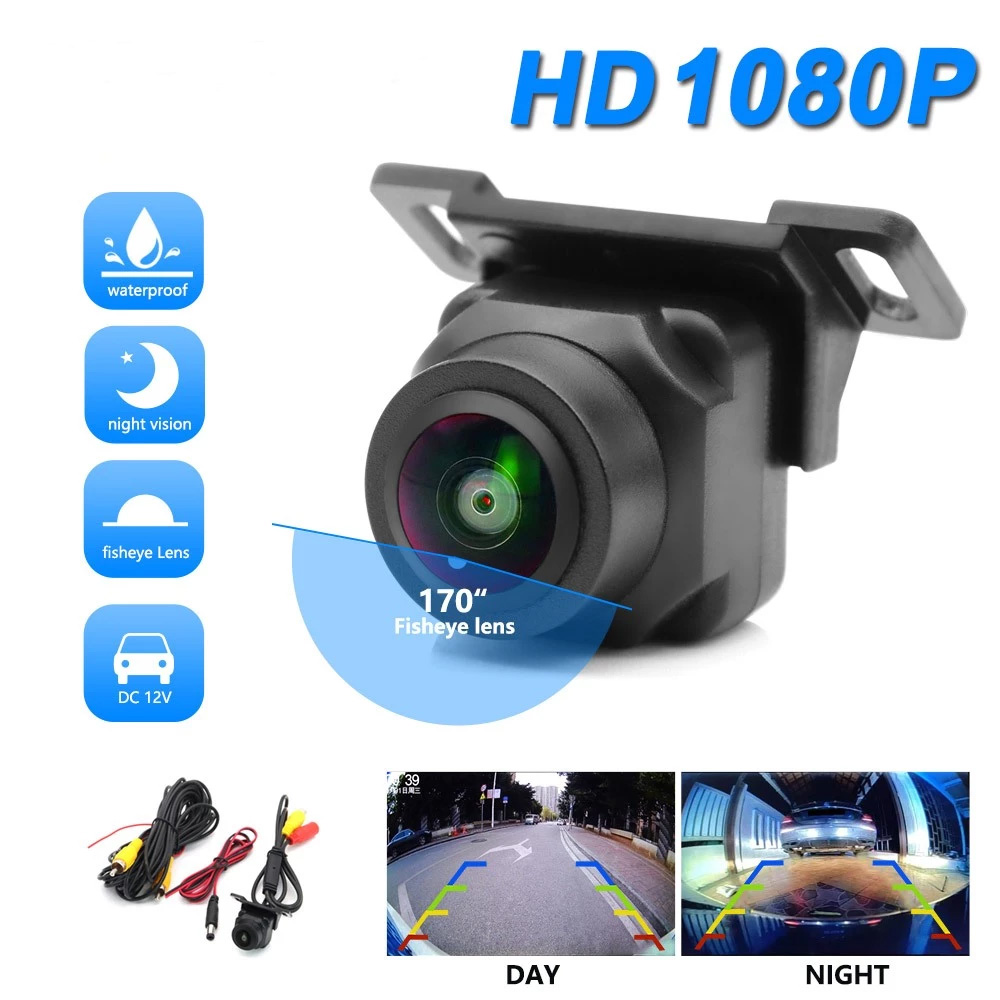 Câmera de Ré com Lente Fisheye CCD de Visão Noturna Starlight HD 1080P, Tendência Nova para Monitor de Carro Android DVD