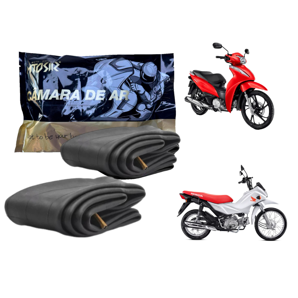 2 Câmara Para Pneu Moto Dt Tr Aro 17/14 Honda Yamaha