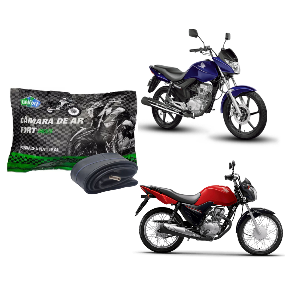 Kit 4 Câmara Ar Moto Pneu Aro 18 Moto Honda Cg Titan Fan 125/150